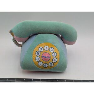 Eden Toys Interactive Telephone Plush Phone Pastel Colors Talking Works Stuffed‎